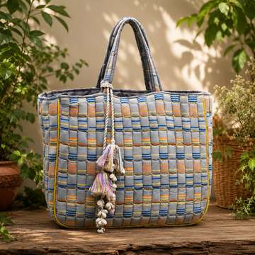 Handwoven Sujani Tote Bag