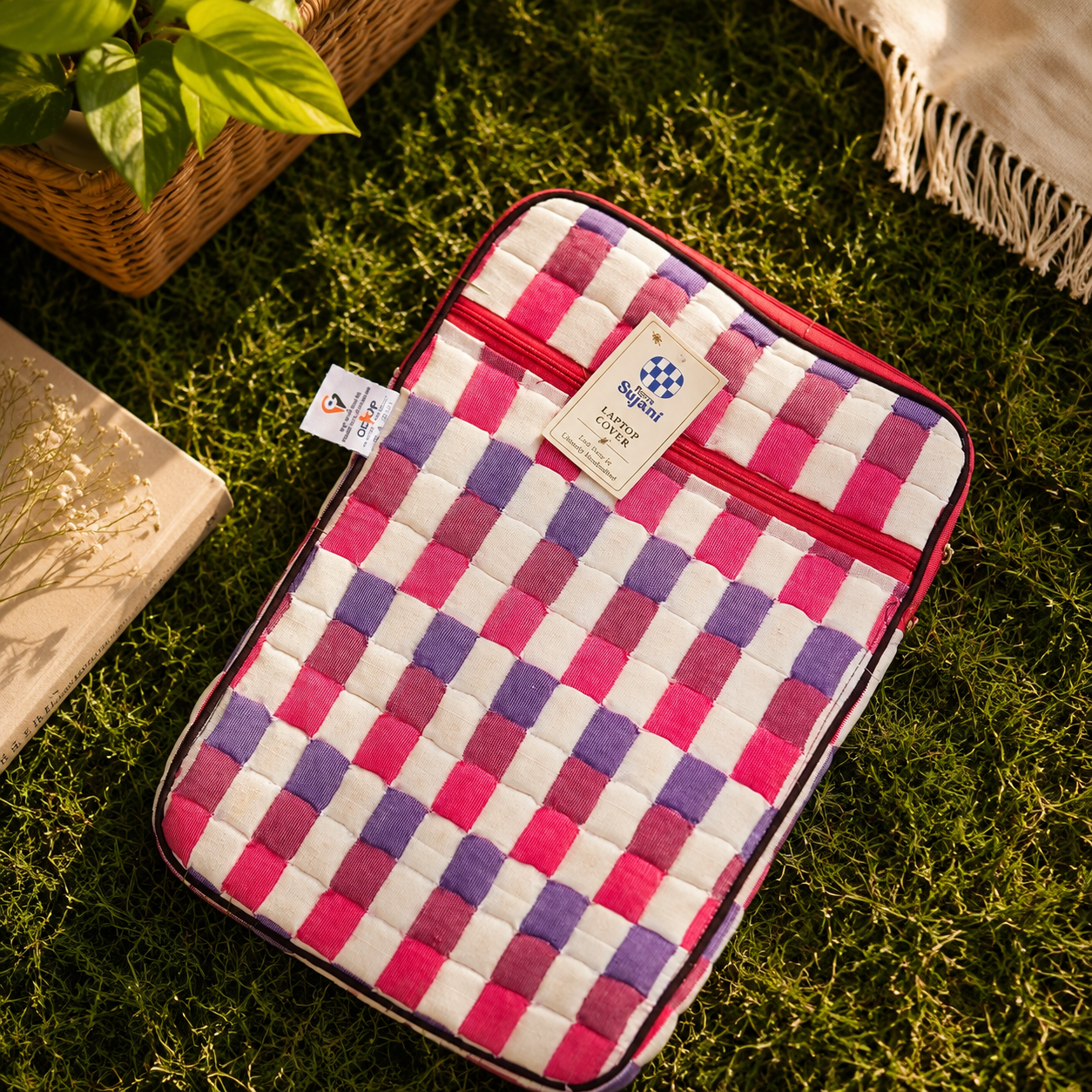 Handwoven Sujani Laptop Sleeve