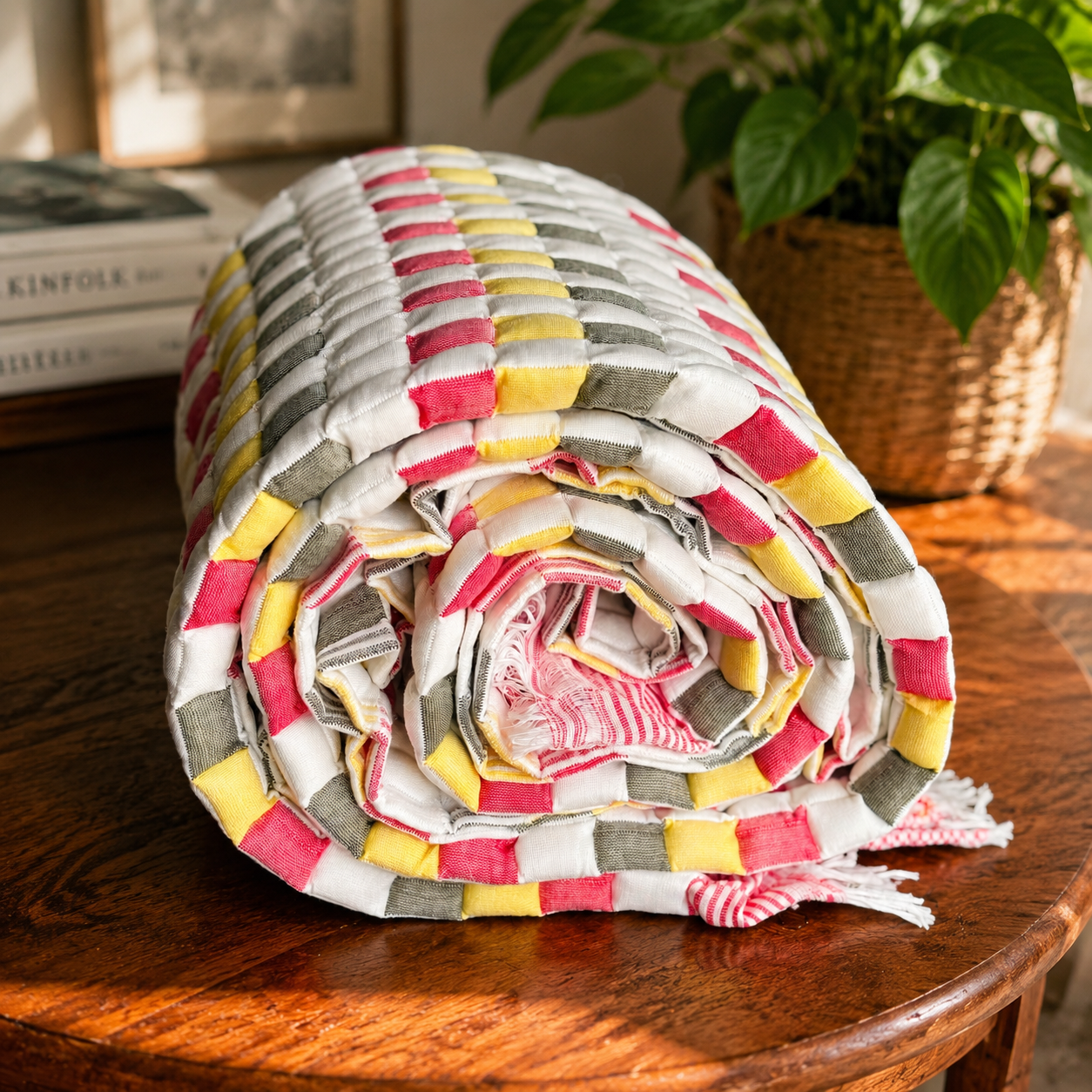 Handwoven Double Bed Sujani Quilt