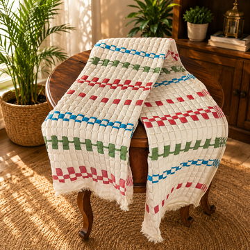 Handwoven Single Bed Sujani Quilt