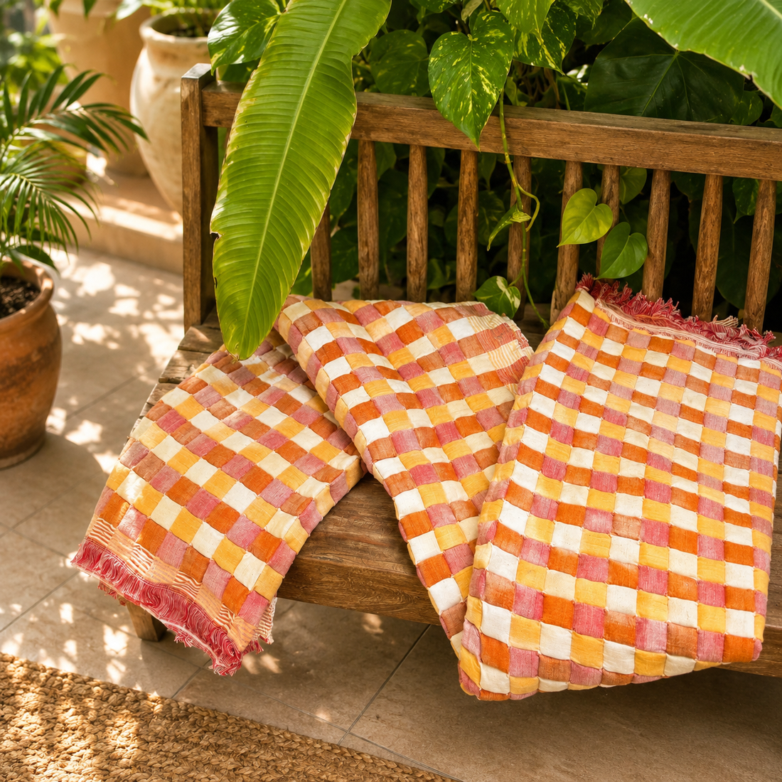 Handwoven Single Bed Sujani Quilt