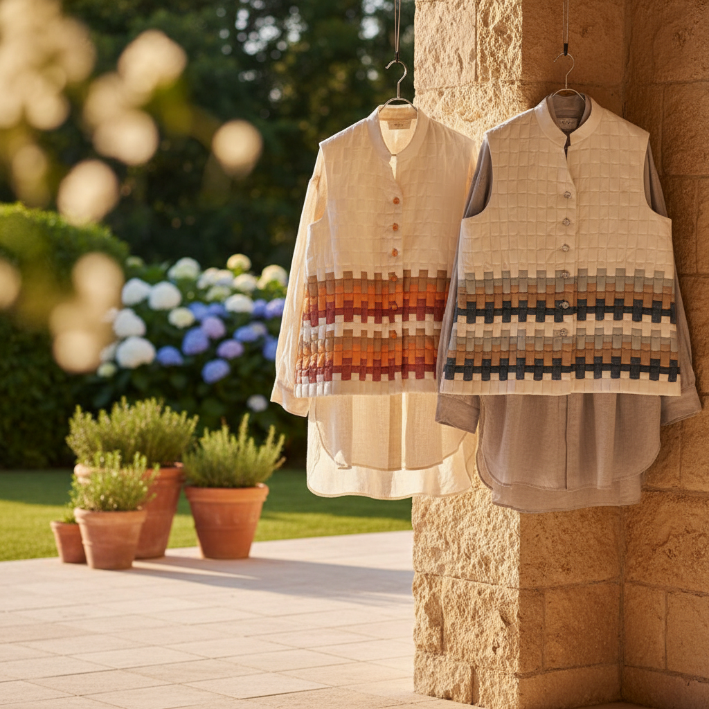 Handwoven Sujani Sleeveless Waistcoat